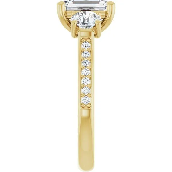 Three-Stone Engagement Ring Image 4 Raleigh Diamond Fine Jewelry Raleigh, NC