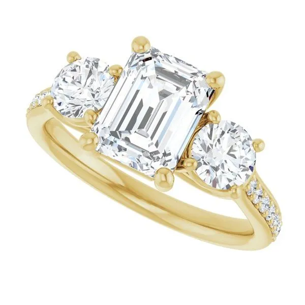 Three-Stone Engagement Ring Image 5 Raleigh Diamond Fine Jewelry Raleigh, NC