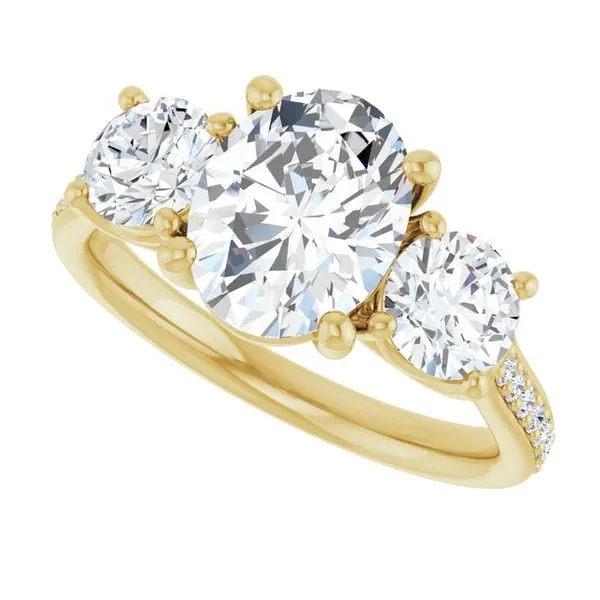 Three-Stone Engagement Ring Image 5 Raleigh Diamond Fine Jewelry Raleigh, NC