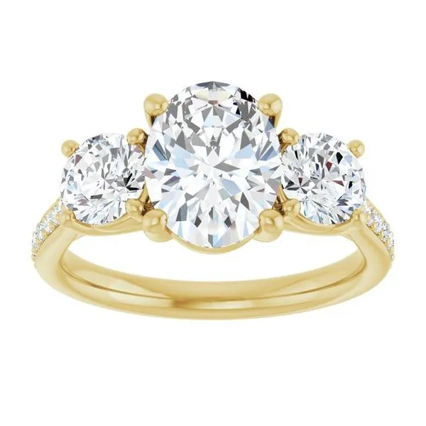 Three-Stone Engagement Ring Image 3 Raleigh Diamond Fine Jewelry Raleigh, NC