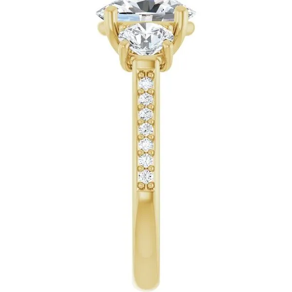 Three-Stone Engagement Ring Image 4 Raleigh Diamond Fine Jewelry Raleigh, NC
