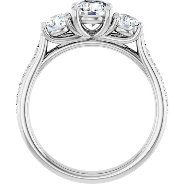 Three-Stone Engagement Ring Image 2 Raleigh Diamond Fine Jewelry Raleigh, NC