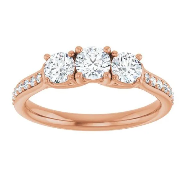 Three-Stone Engagement Ring Image 3 Raleigh Diamond Fine Jewelry Raleigh, NC