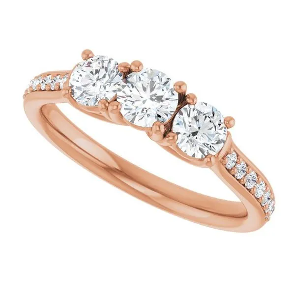 Three-Stone Engagement Ring Image 5 Raleigh Diamond Fine Jewelry Raleigh, NC