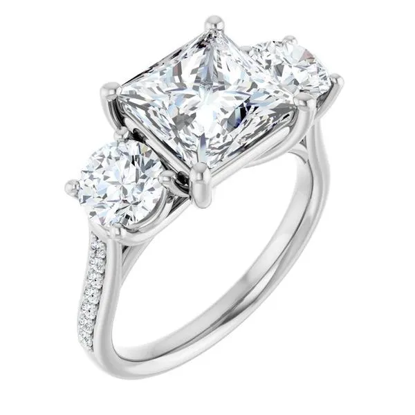 Three-Stone Engagement Ring Raleigh Diamond Fine Jewelry Raleigh, NC