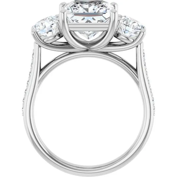 Three-Stone Engagement Ring Image 2 Raleigh Diamond Fine Jewelry Raleigh, NC