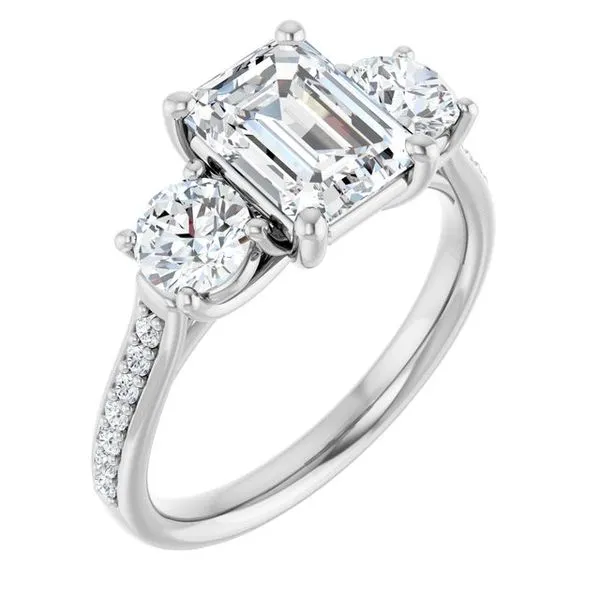 Three-Stone Engagement Ring Raleigh Diamond Fine Jewelry Raleigh, NC
