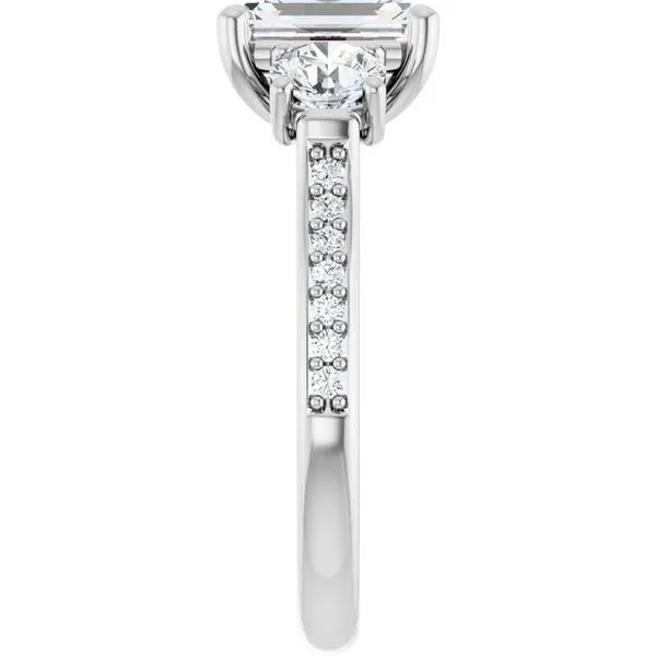 Three-Stone Engagement Ring Image 4 Raleigh Diamond Fine Jewelry Raleigh, NC