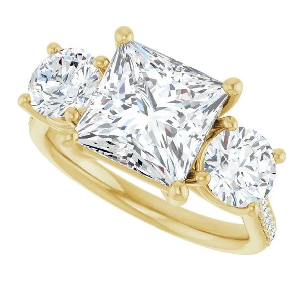 Three-Stone Engagement Ring Image 5 Raleigh Diamond Fine Jewelry Raleigh, NC