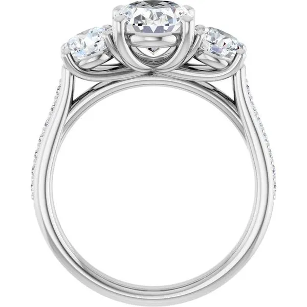 Three-Stone Engagement Ring Image 2 Raleigh Diamond Fine Jewelry Raleigh, NC