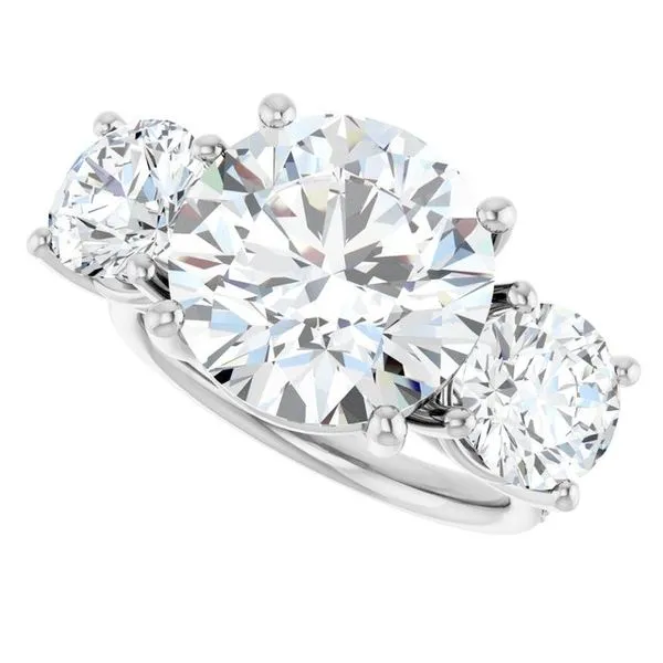 Three-Stone Engagement Ring Image 5 Raleigh Diamond Fine Jewelry Raleigh, NC