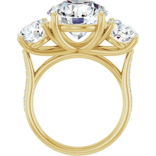 Three-Stone Engagement Ring Image 2 Raleigh Diamond Fine Jewelry Raleigh, NC