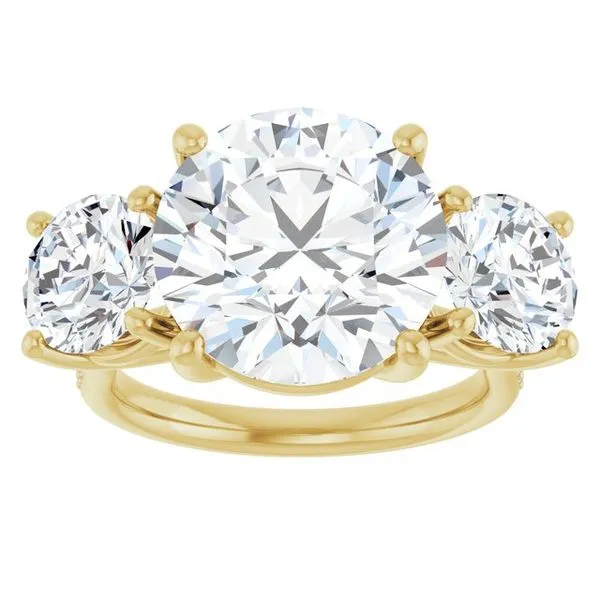 Three-Stone Engagement Ring Image 3 Raleigh Diamond Fine Jewelry Raleigh, NC