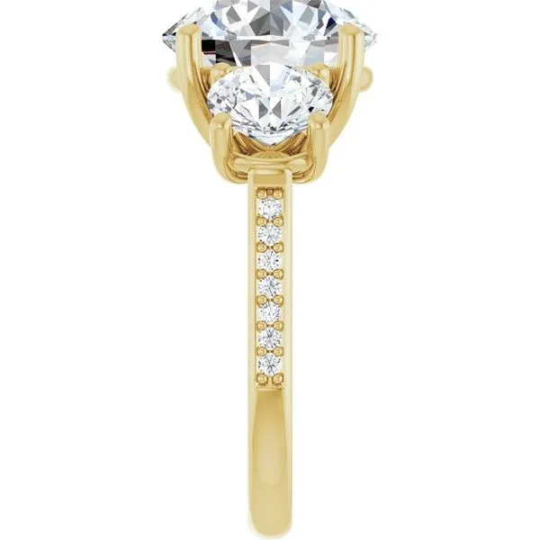 Three-Stone Engagement Ring Image 4 Raleigh Diamond Fine Jewelry Raleigh, NC