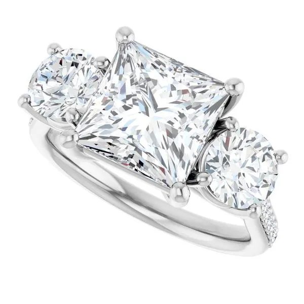 Three-Stone Engagement Ring Image 5 Raleigh Diamond Fine Jewelry Raleigh, NC