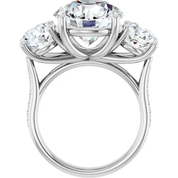 Three-Stone Engagement Ring Image 2 Raleigh Diamond Fine Jewelry Raleigh, NC