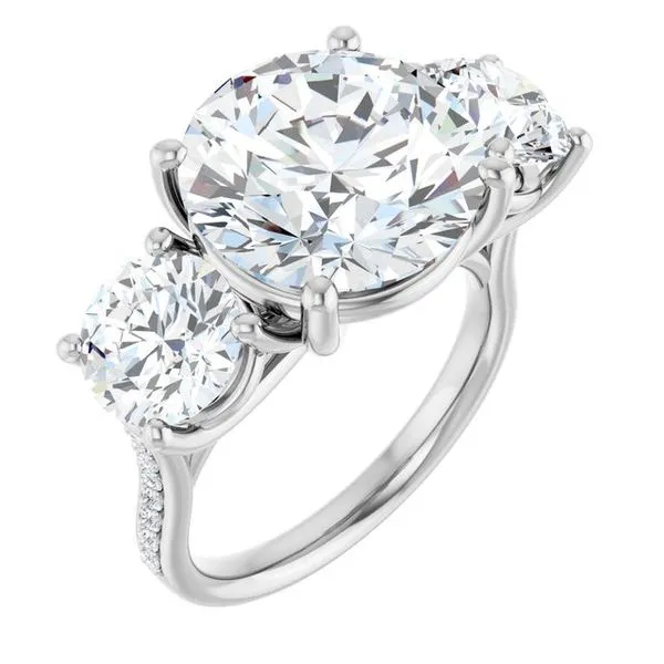 Three-Stone Engagement Ring Raleigh Diamond Fine Jewelry Raleigh, NC