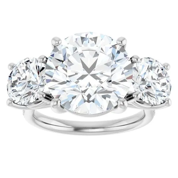 Three-Stone Engagement Ring Image 3 Raleigh Diamond Fine Jewelry Raleigh, NC