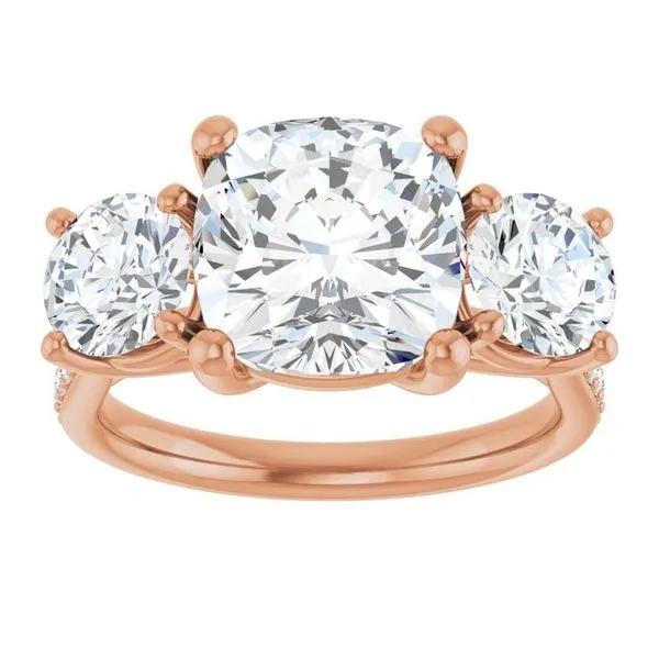 Three-Stone Engagement Ring Image 3 Raleigh Diamond Fine Jewelry Raleigh, NC