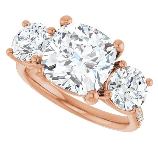 Three-Stone Engagement Ring Image 5 Raleigh Diamond Fine Jewelry Raleigh, NC