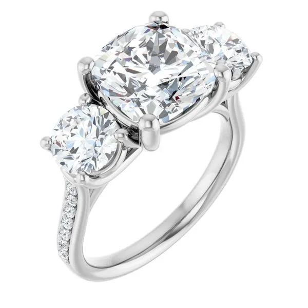 Three-Stone Engagement Ring Raleigh Diamond Fine Jewelry Raleigh, NC