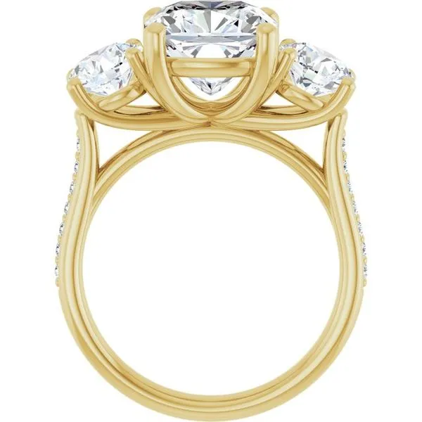 Three-Stone Engagement Ring Image 2 Raleigh Diamond Fine Jewelry Raleigh, NC