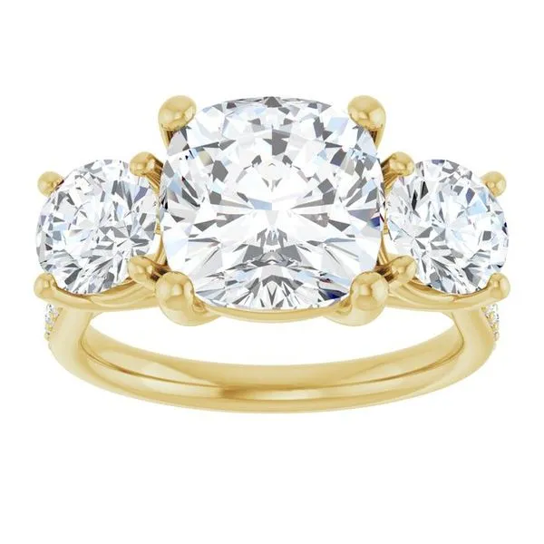 Three-Stone Engagement Ring Image 3 Raleigh Diamond Fine Jewelry Raleigh, NC