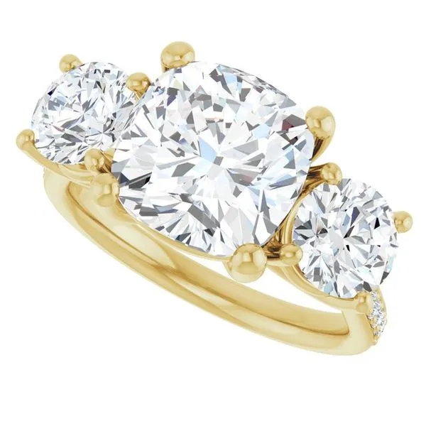 Three-Stone Engagement Ring Image 5 Raleigh Diamond Fine Jewelry Raleigh, NC