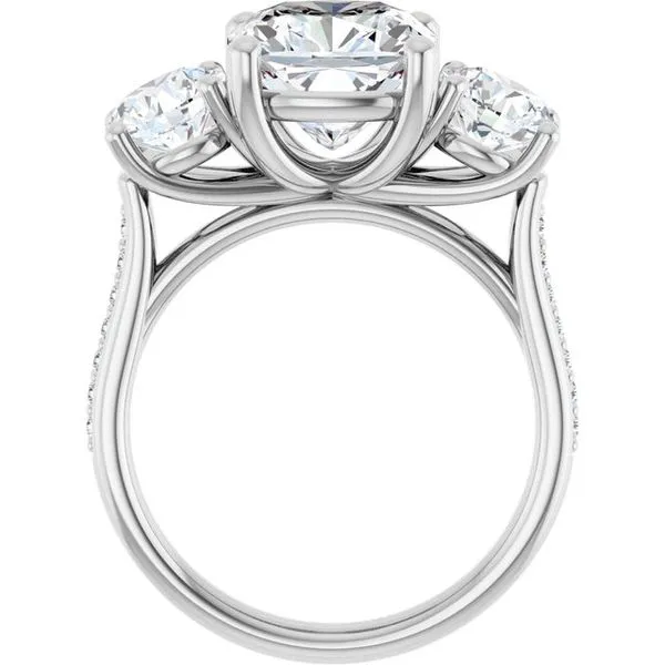 Three-Stone Engagement Ring Image 2 Raleigh Diamond Fine Jewelry Raleigh, NC