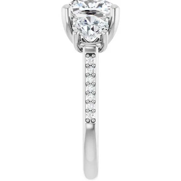 Three-Stone Engagement Ring Image 4 Raleigh Diamond Fine Jewelry Raleigh, NC