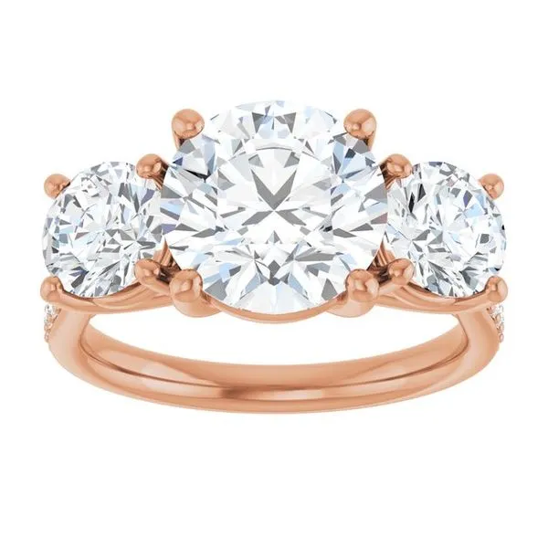 Three-Stone Engagement Ring Image 3 Raleigh Diamond Fine Jewelry Raleigh, NC