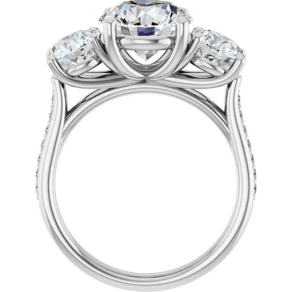 Three-Stone Engagement Ring Image 2 Raleigh Diamond Fine Jewelry Raleigh, NC
