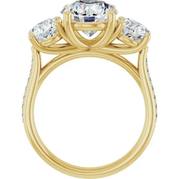 Three-Stone Engagement Ring Image 2 Raleigh Diamond Fine Jewelry Raleigh, NC