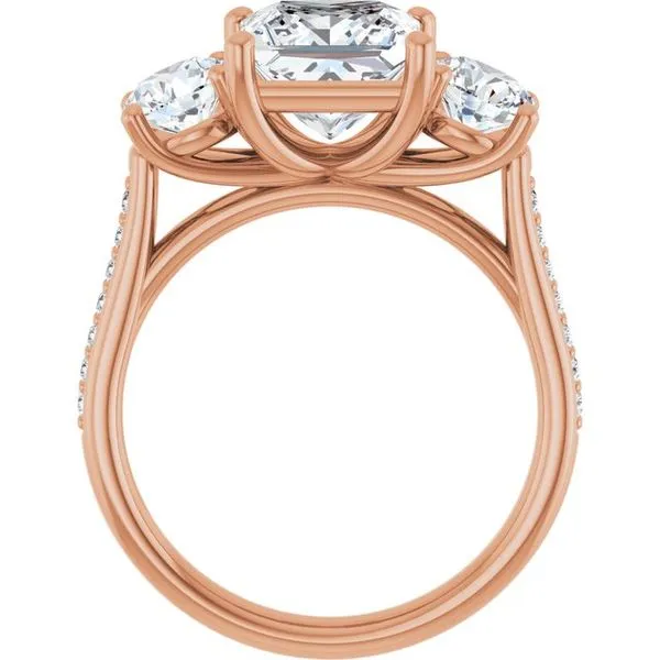 Three-Stone Engagement Ring Image 2 Raleigh Diamond Fine Jewelry Raleigh, NC