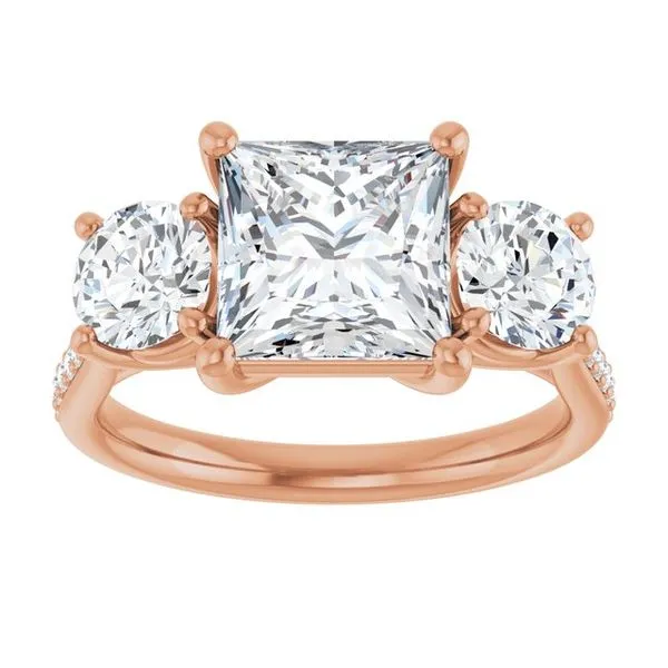 Three-Stone Engagement Ring Image 3 Raleigh Diamond Fine Jewelry Raleigh, NC