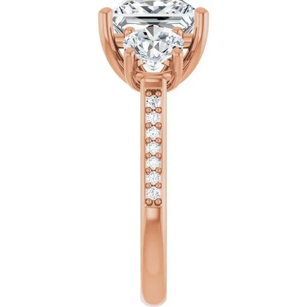 Three-Stone Engagement Ring Image 4 Raleigh Diamond Fine Jewelry Raleigh, NC