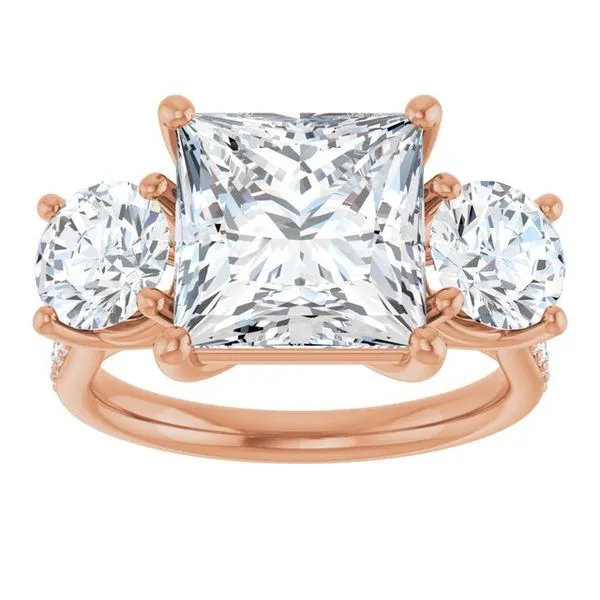 Three-Stone Engagement Ring Image 3 Raleigh Diamond Fine Jewelry Raleigh, NC