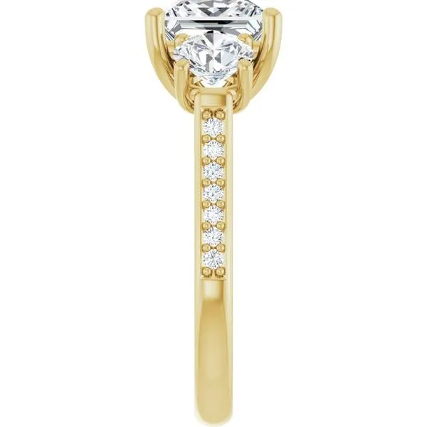 Three-Stone Engagement Ring Image 4 Raleigh Diamond Fine Jewelry Raleigh, NC
