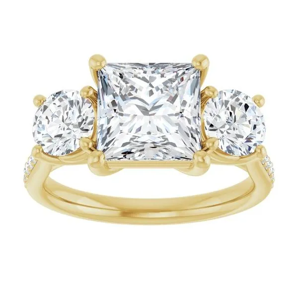 Three-Stone Engagement Ring Image 3 Raleigh Diamond Fine Jewelry Raleigh, NC