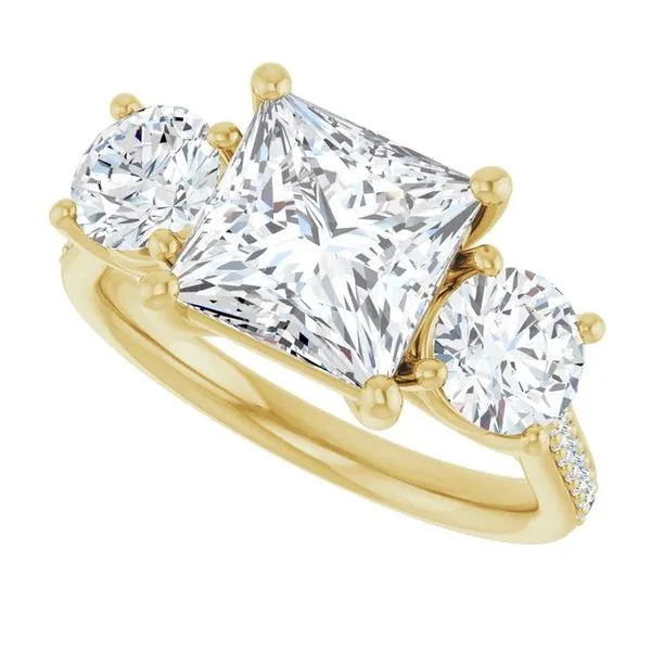 Three-Stone Engagement Ring Image 5 Raleigh Diamond Fine Jewelry Raleigh, NC