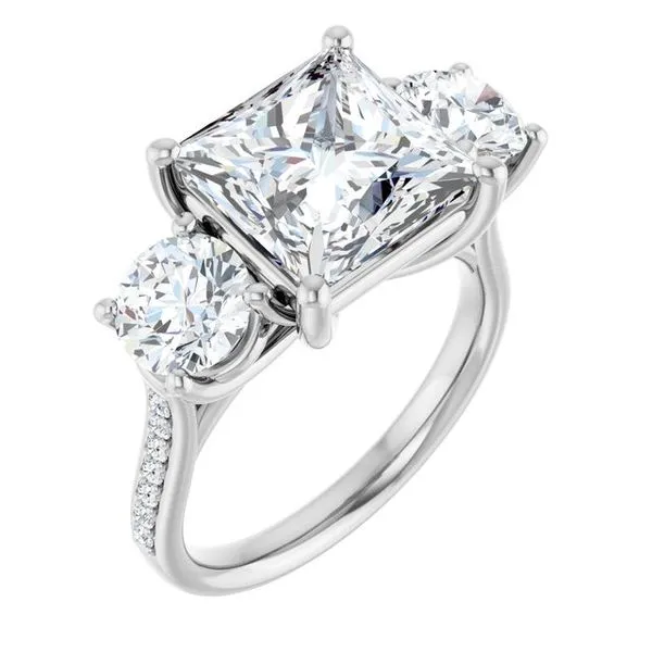 Three-Stone Engagement Ring Raleigh Diamond Fine Jewelry Raleigh, NC