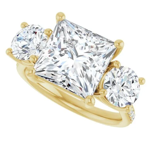 Three-Stone Engagement Ring Image 5 Raleigh Diamond Fine Jewelry Raleigh, NC