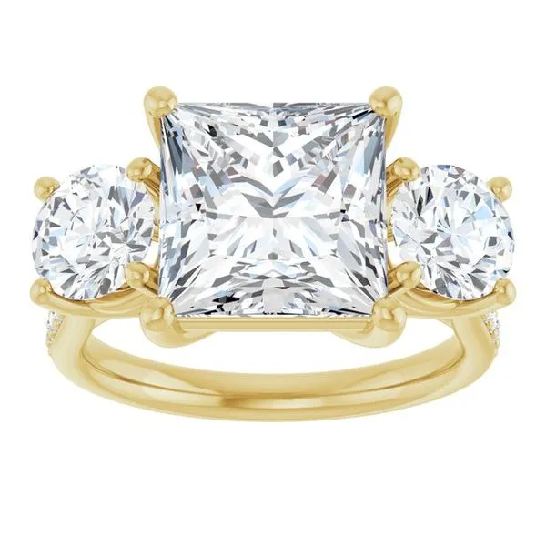 Three-Stone Engagement Ring Image 3 Raleigh Diamond Fine Jewelry Raleigh, NC