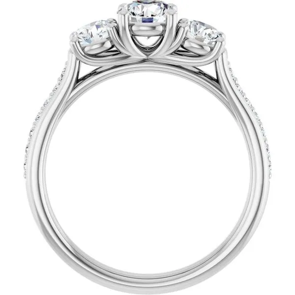 Three-Stone Engagement Ring Image 2 Raleigh Diamond Fine Jewelry Raleigh, NC