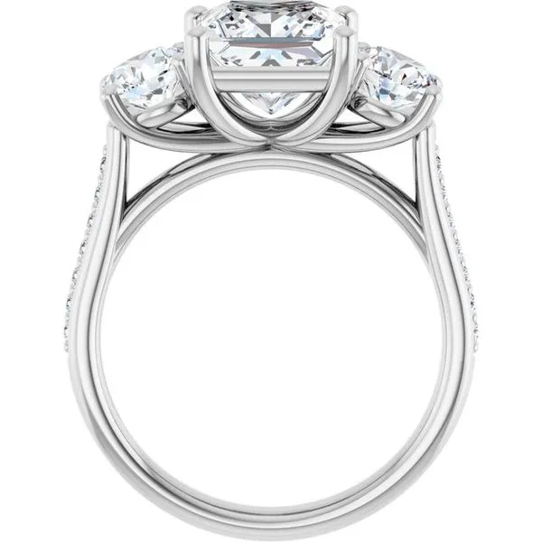 Three-Stone Engagement Ring Image 2 Raleigh Diamond Fine Jewelry Raleigh, NC