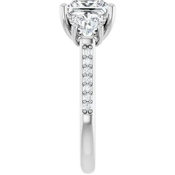 Three-Stone Engagement Ring Image 4 Raleigh Diamond Fine Jewelry Raleigh, NC
