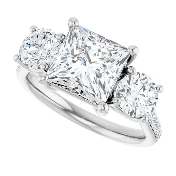 Three-Stone Engagement Ring Image 5 Raleigh Diamond Fine Jewelry Raleigh, NC