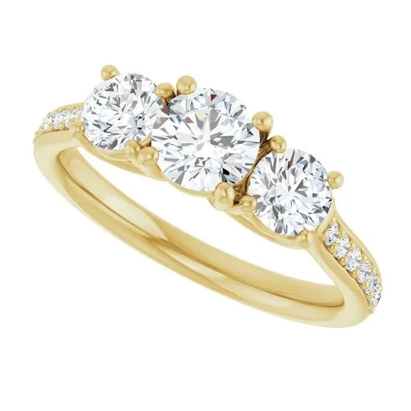 Three-Stone Engagement Ring Image 5 Raleigh Diamond Fine Jewelry Raleigh, NC
