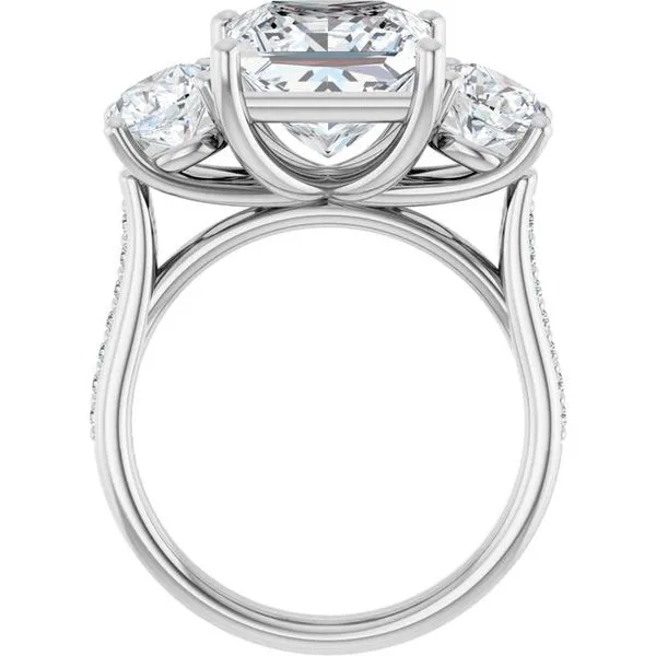 Three-Stone Engagement Ring Image 2 Raleigh Diamond Fine Jewelry Raleigh, NC