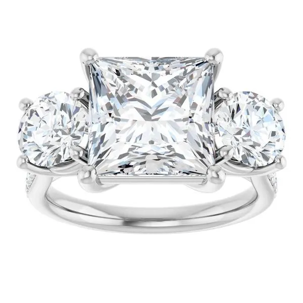 Three-Stone Engagement Ring Image 3 Raleigh Diamond Fine Jewelry Raleigh, NC